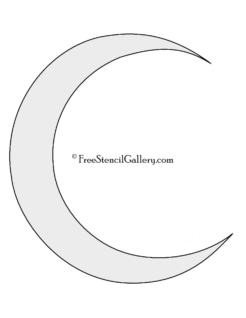 Crescent Moon Stencil Free Stencil Gallery