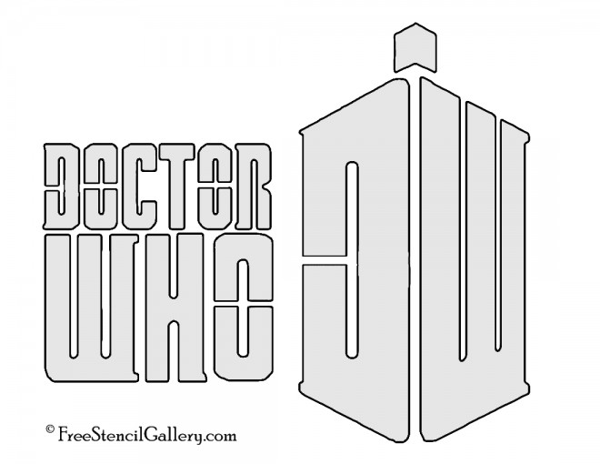 Doctor Who Logo Stencil