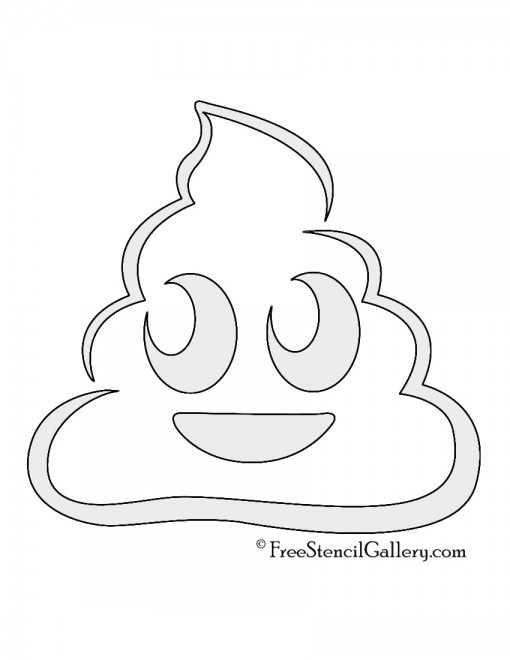 Emoji Poop Stencil Free Stencil Gallery