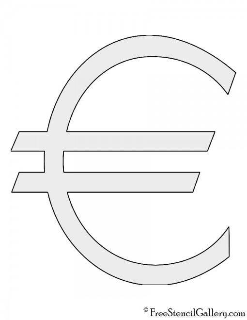 Euro Symbol Stencil