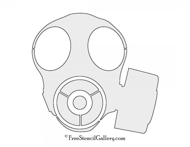 Gas Mask 02 Stencil