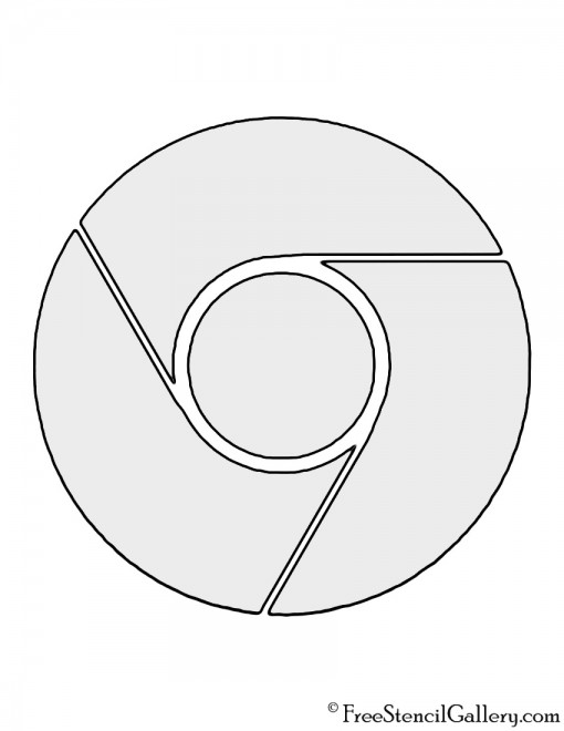 Google Chrome Logo Stencil