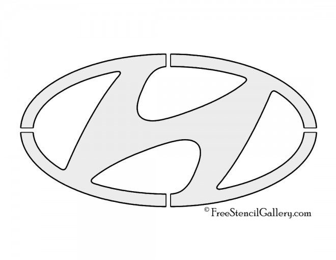 Hyundai Logo Stencil