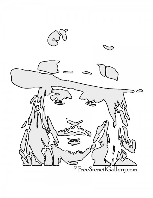 Johnny Depp Stencil