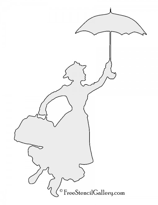Mary Poppins Stencil