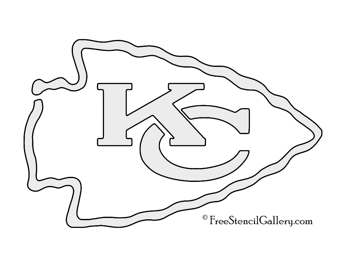 KC Kansas City Chiefs Stencil 14x11 10x8 Reusable Mylar 