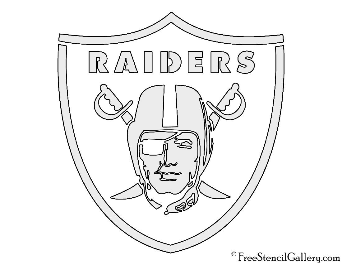 Raiders stencil in 3 layers.