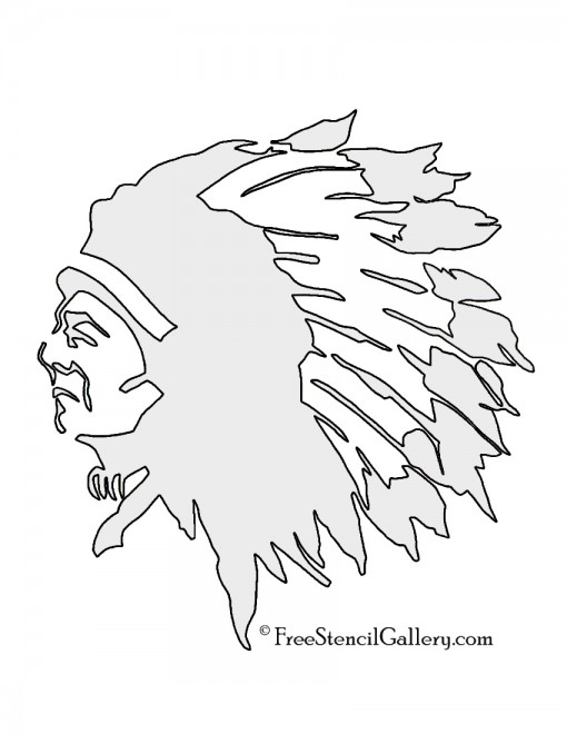 Native American Chief Stencil