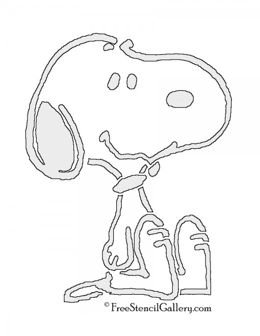 Peanuts - Snoopy Stencil
