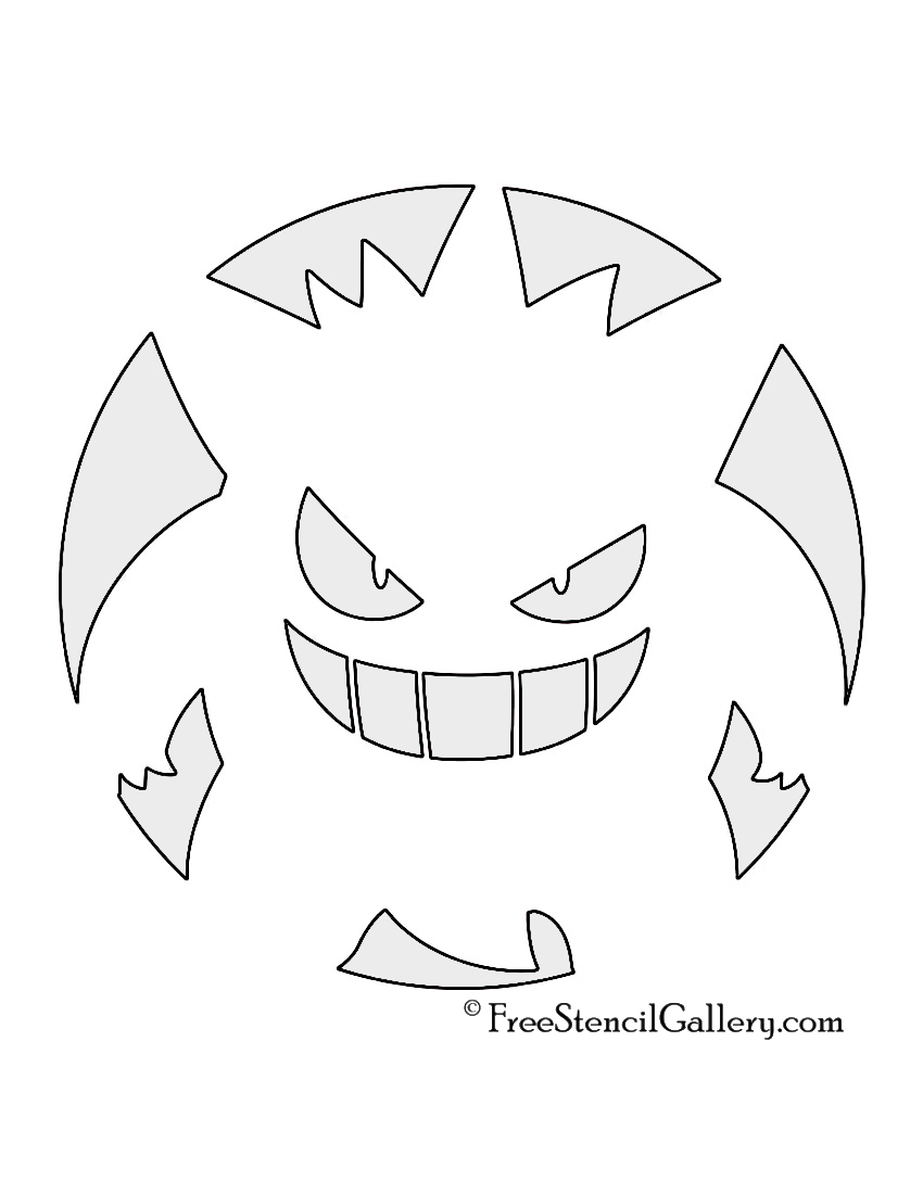 Pokemon Gengar Stencil Free Stencil Gallery