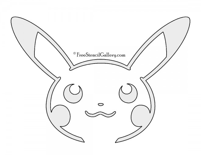 Pokemon Pikachu Stencil 02 Free Stencil Gallery Pokemon Pikachu Stencil 02 Free Stencil Gallery