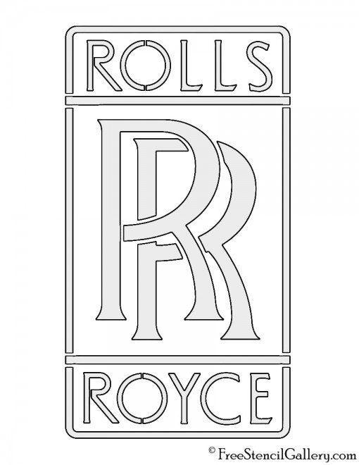 Rolls Royce Logo Stencil