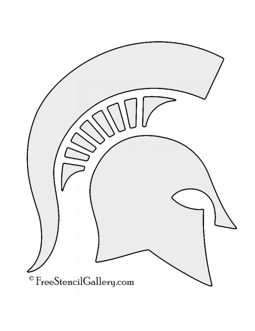 Spartan Helmet Stencil
