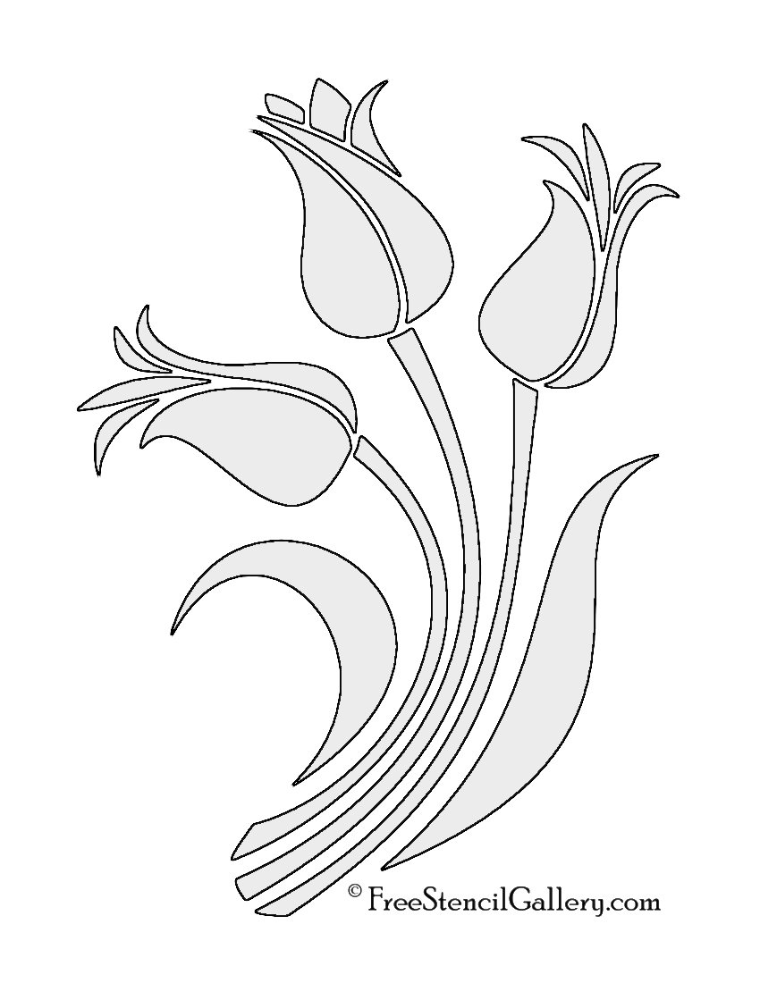 Tulip Stencil Free Stencil Gallery