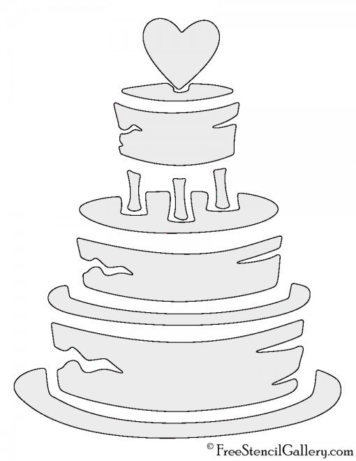 Wedding Cake Stencil Free Stencil Gallery