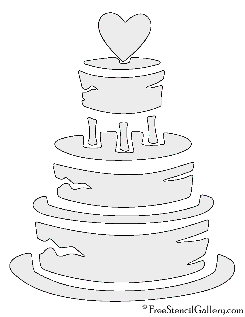 Wedding Cake Stencil Free Stencil Gallery