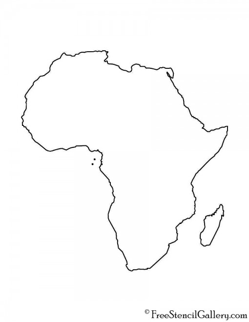 Africa Stencil