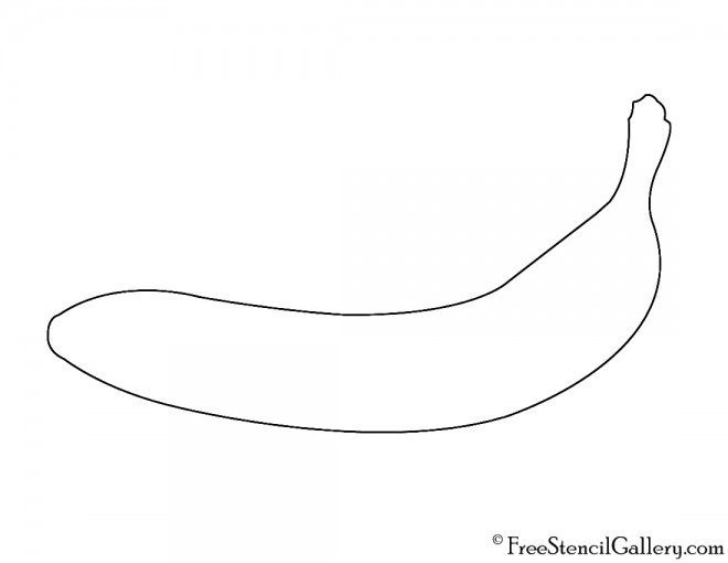 Banana Silhouette Stencil