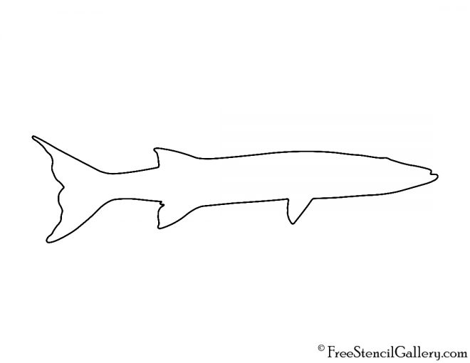 Barracuda Silhouette Stencil
