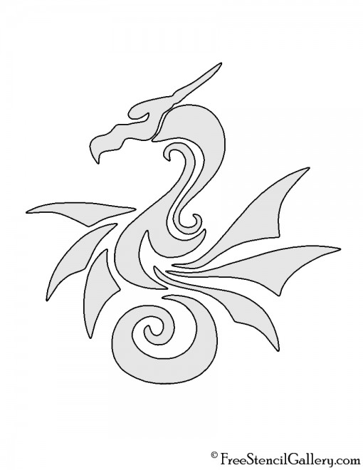 Dragon Tribal Stencil