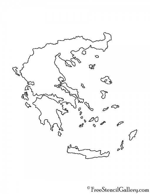 Greece Stencil