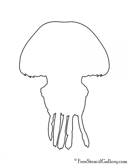 Jellyfish Silhouette Stencil