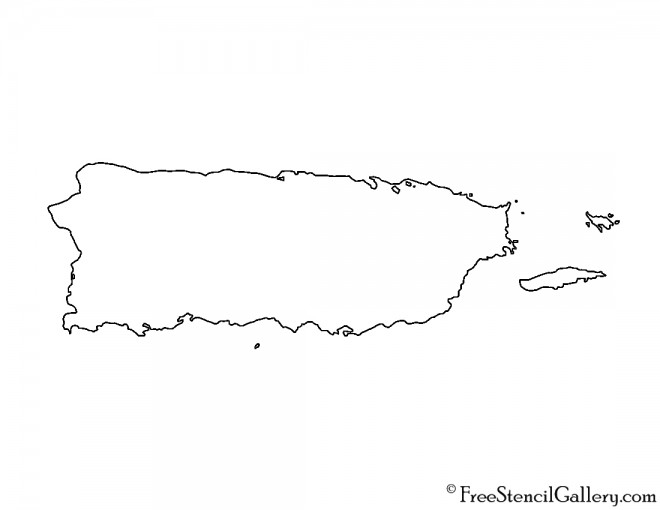 Puerto Rico Stencil