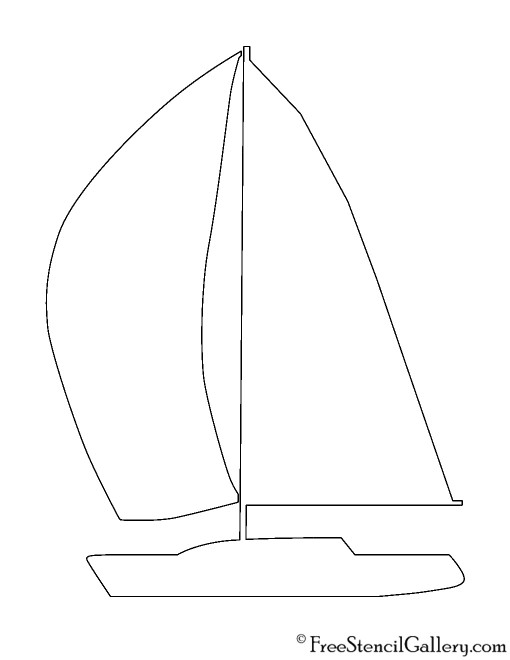 Sailboat Silhouette Stencil Free Stencil Gallery