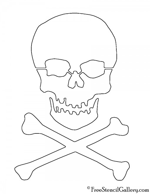 Skull and Crossbones Stencil