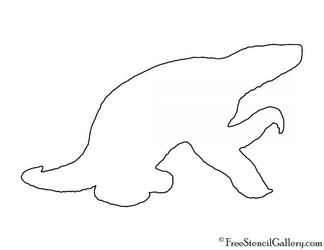 Sloth Silhouette Stencil