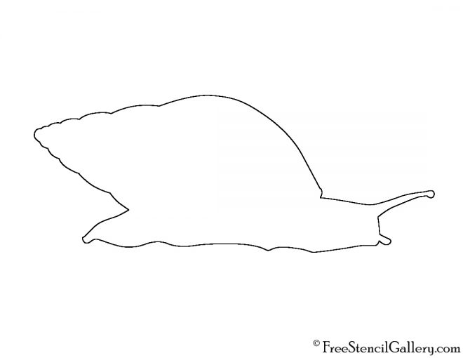 Snail Silhouette Stencil