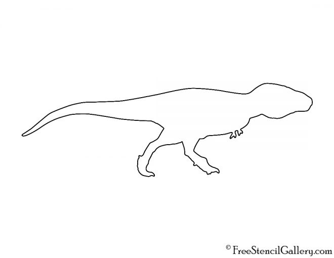 Tyranosaurus Rex Silhouette Stencil