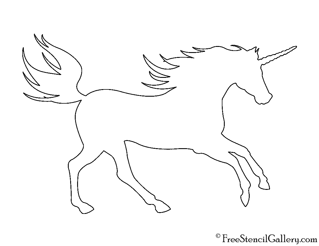 unicorn-silhouette-01-stencil-free-stencil-gallery