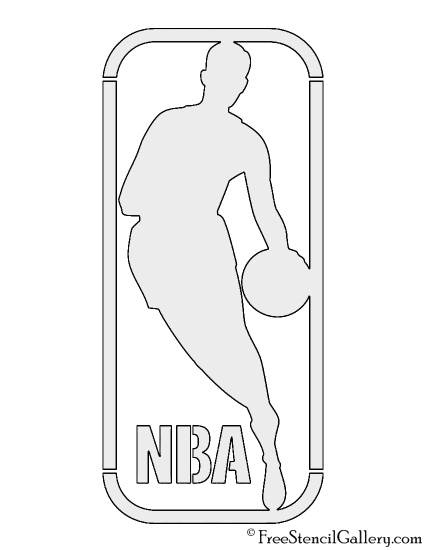 NBA logo stencil Free Stencil Gallery