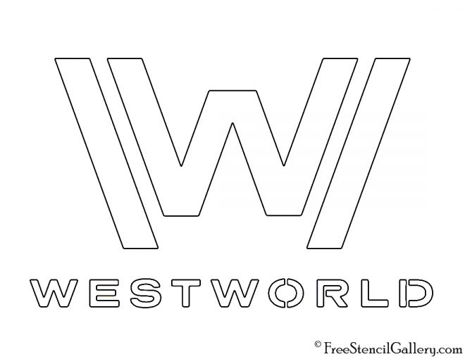 Westworld Logo Stencil