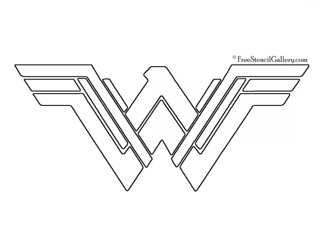 Wonder Woman Symbol 02 Stencil