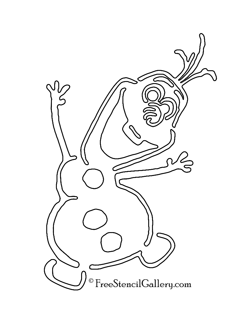 Printable Olaf Pumpkin Stencil