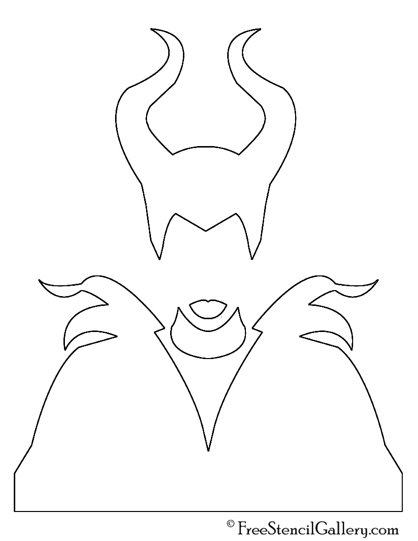 Printable Maleficent Pumpkin Stencil