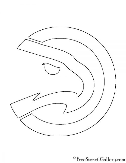 NBA Atlanta Hawks Logo Stencil