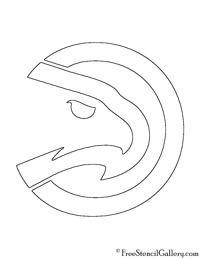 NBA Atlanta Hawks Logo Stencil Free Stencil Gallery
