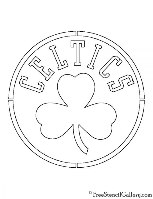 NBA Boston Celtics Logo Stencil
