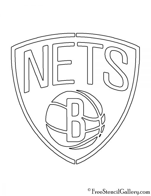 NBA Brooklyn Nets Logo Stencil