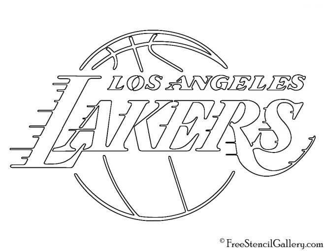 NBA Los Angeles Lakers Logo Stencil
