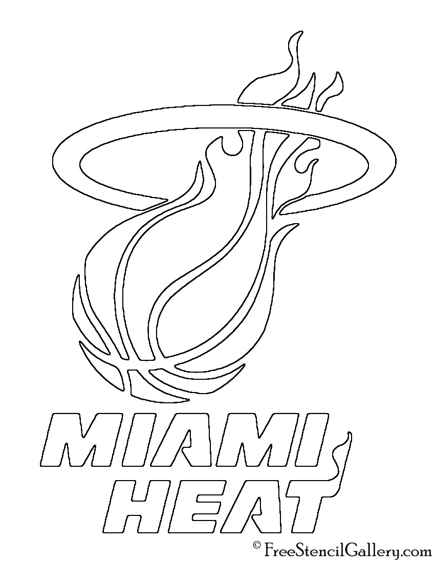 NBA Miami Heat Logo Stencil Free Stencil Gallery