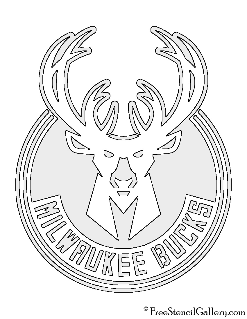 NBA Milwaukee Bucks Logo Stencil Free Stencil Gallery