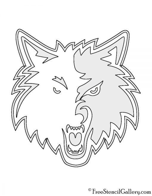 NBA Minnesota Timberwolves Logo Stencil