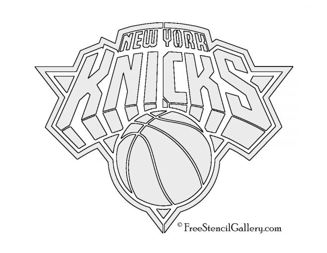 NBA New York Knicks Logo Stencil