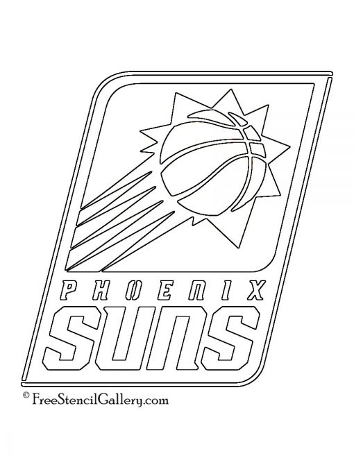 NBA Phoenix Suns Logo Stencil