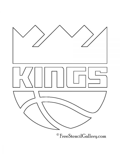 NBA Sacramento Kings Logo Stencil