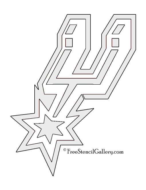 NBA San Antonio Spurs Logo Stencil